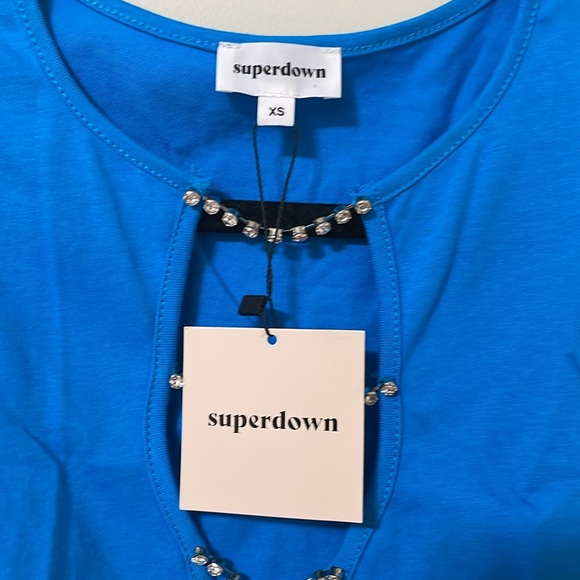 Superdown - Madeleine Crop Top - Blue - XSmall - Picture 4 of 4